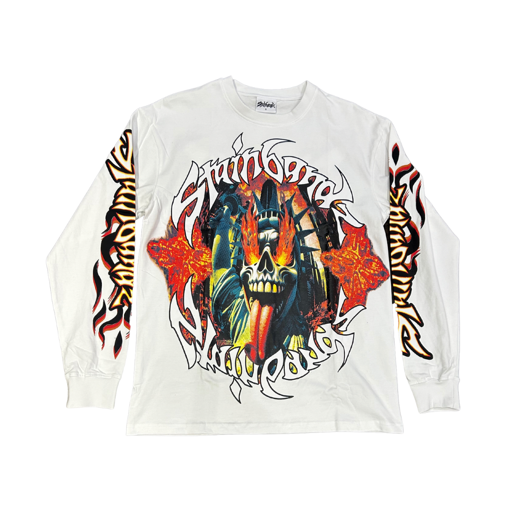 SB Studios Long-sleeve Tee White/Orange