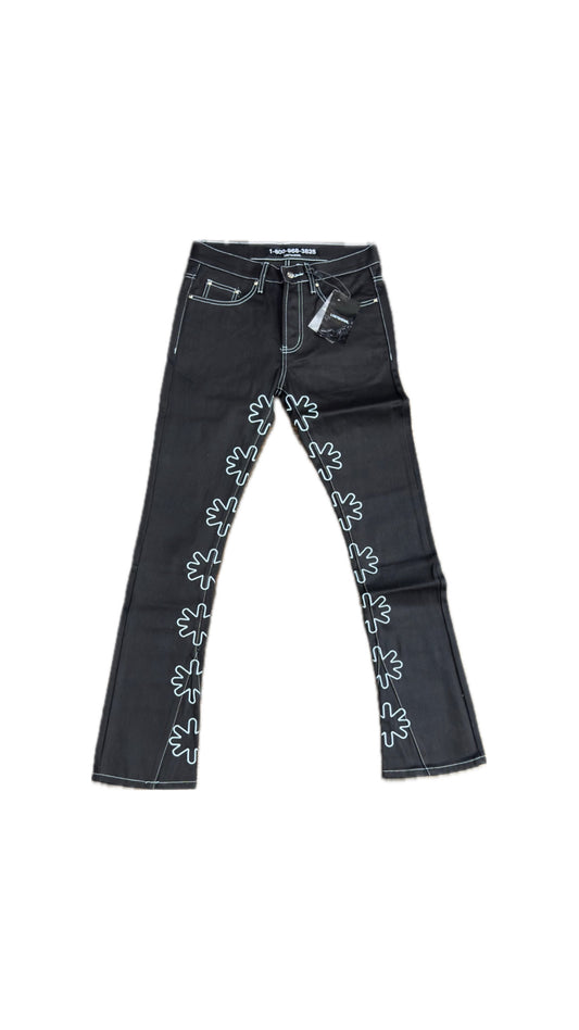 Lost Shadws Jeans Black/ White Outline