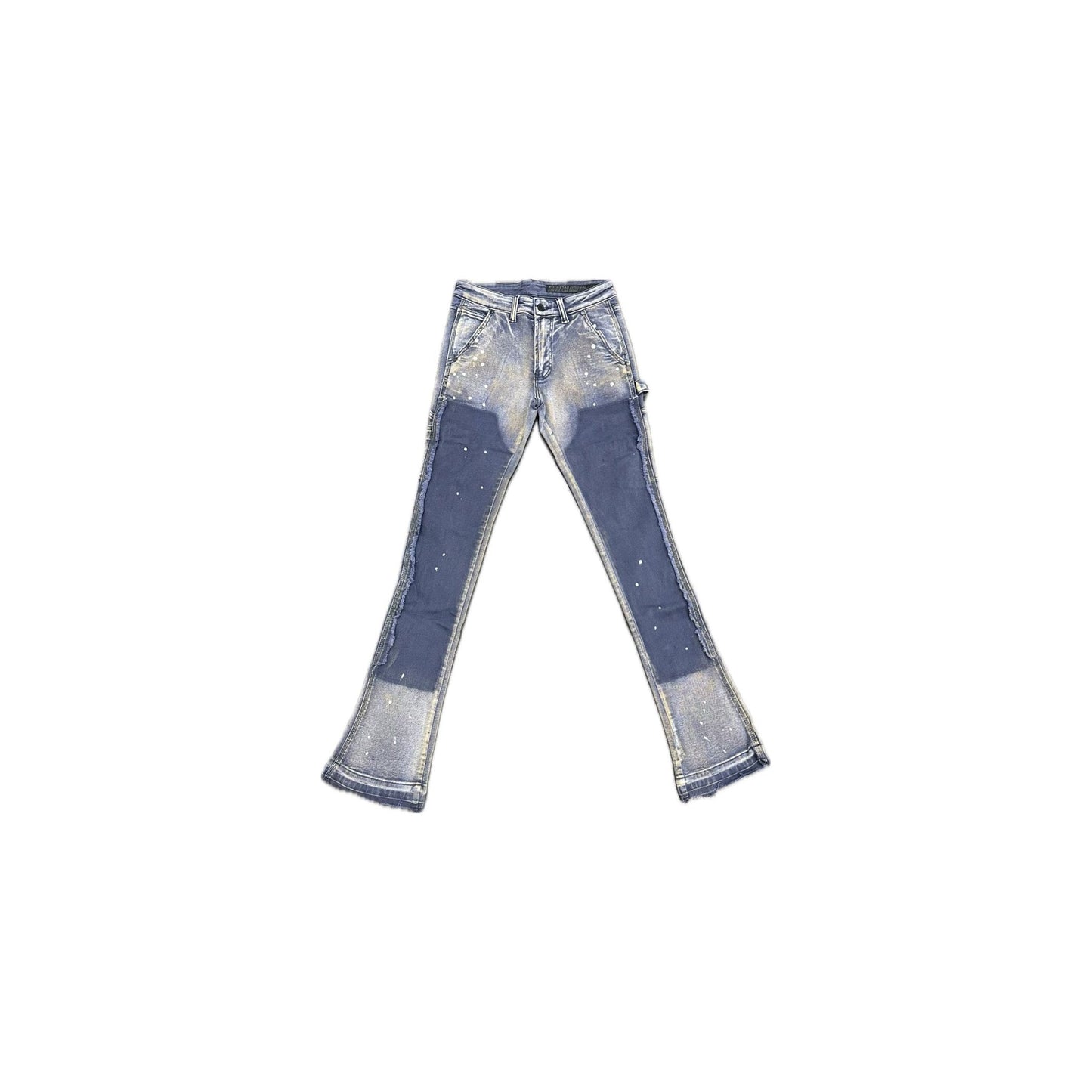 Rockstar Stacked Denim Flares Light Blue