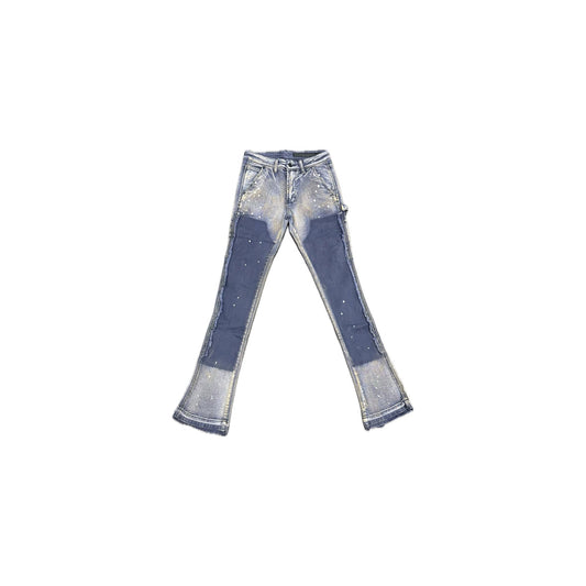 Rockstar Stacked Denim Flares Light Blue