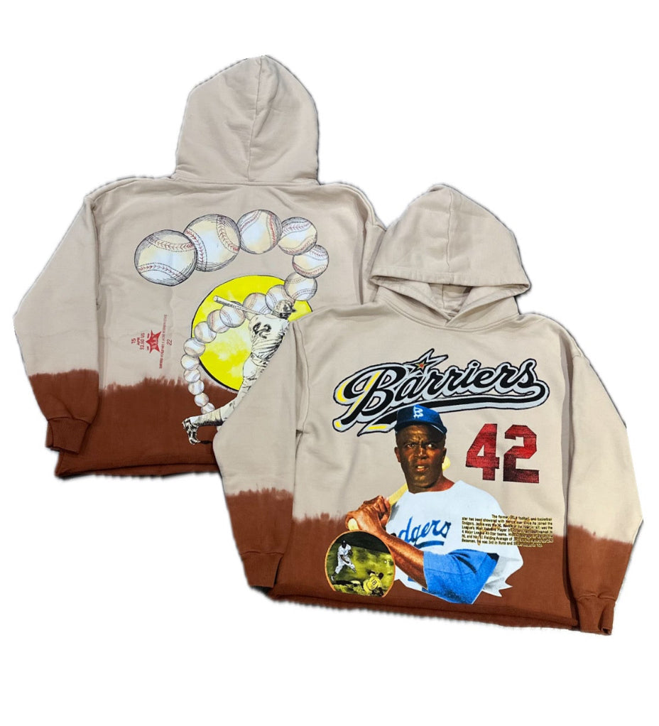 Barriers Jackie Robinson Hoodie Tan