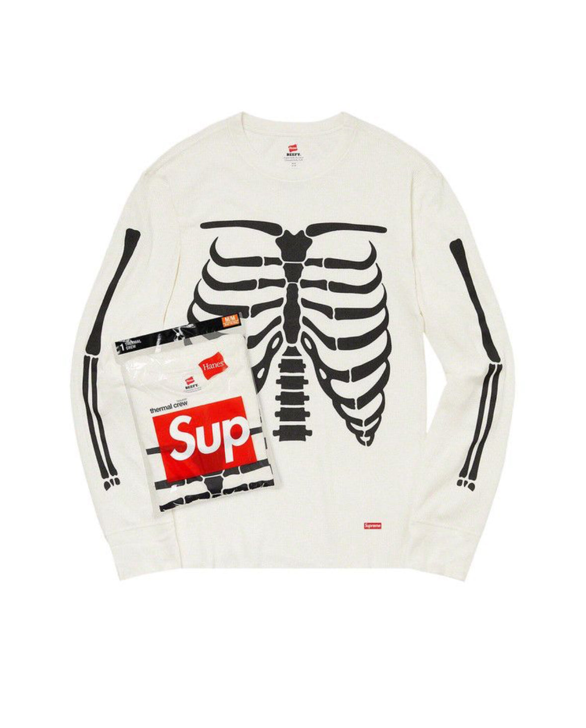 Supreme x Hanes Bones Thermal Longsleeve - Cream