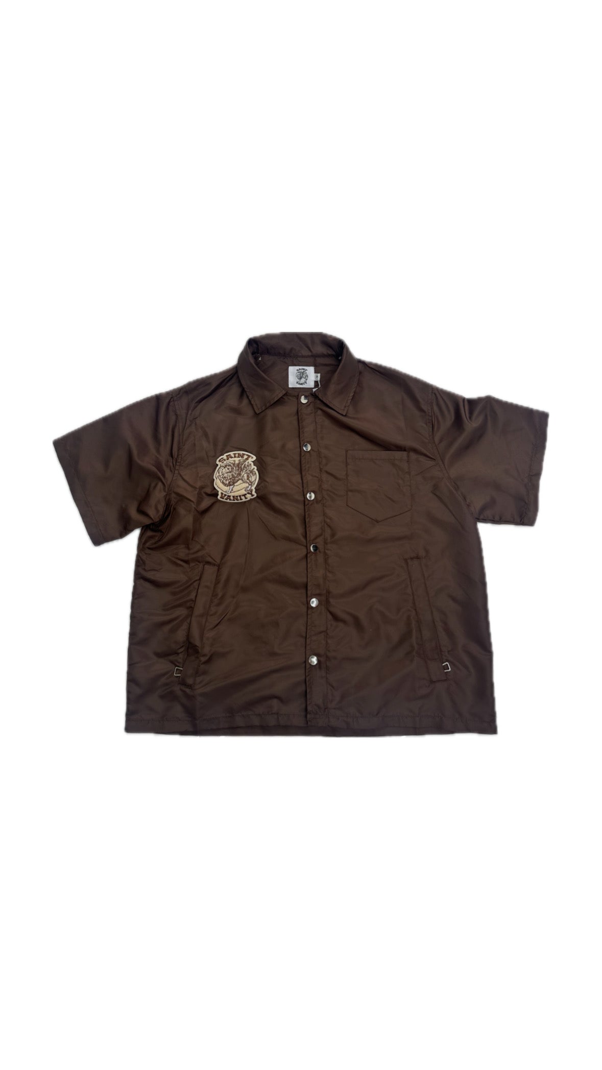 Saint Vanity Nylon Shirt- Brown