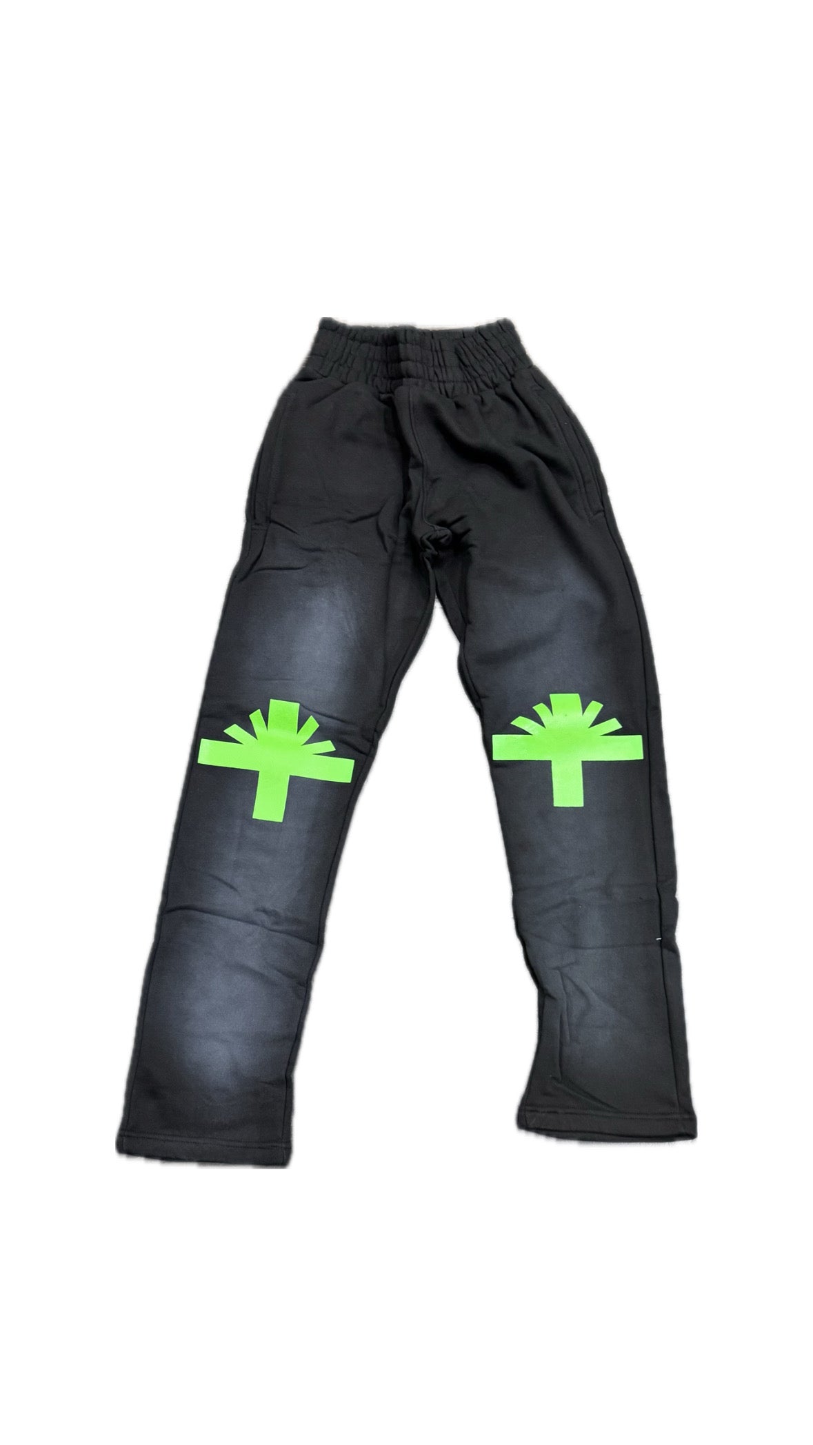 Vertabrae Sweatpants Knee Glow- Black/Green