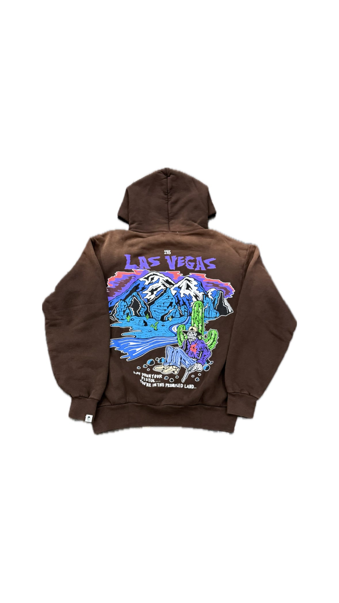 Warren Lotas Promise Land Las Vegas Hoodie- Brown