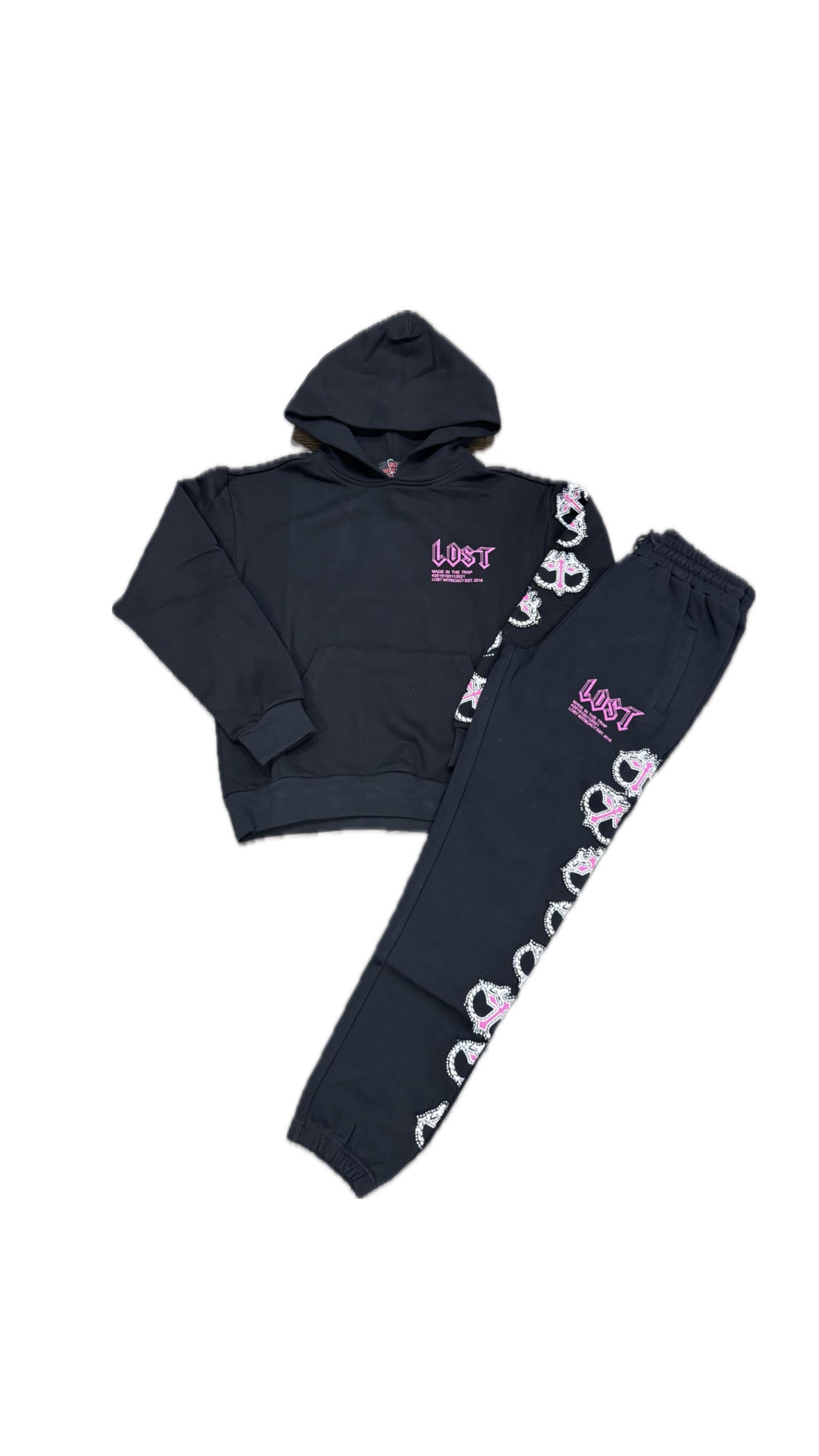 Lost Intricacy MITT Black/Pink Sweatsuit