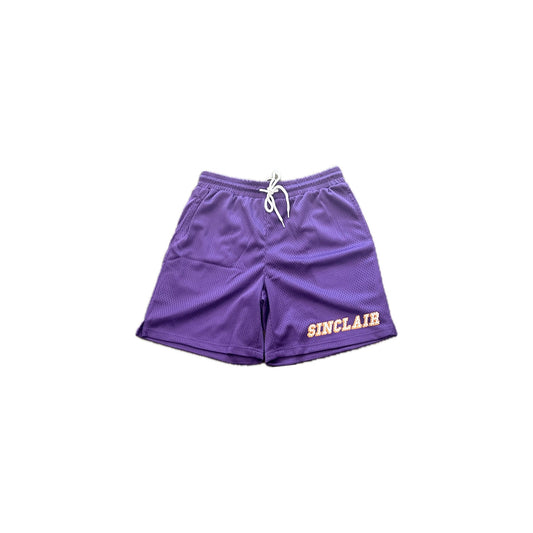 Sinclair Purple Mesh Shorts