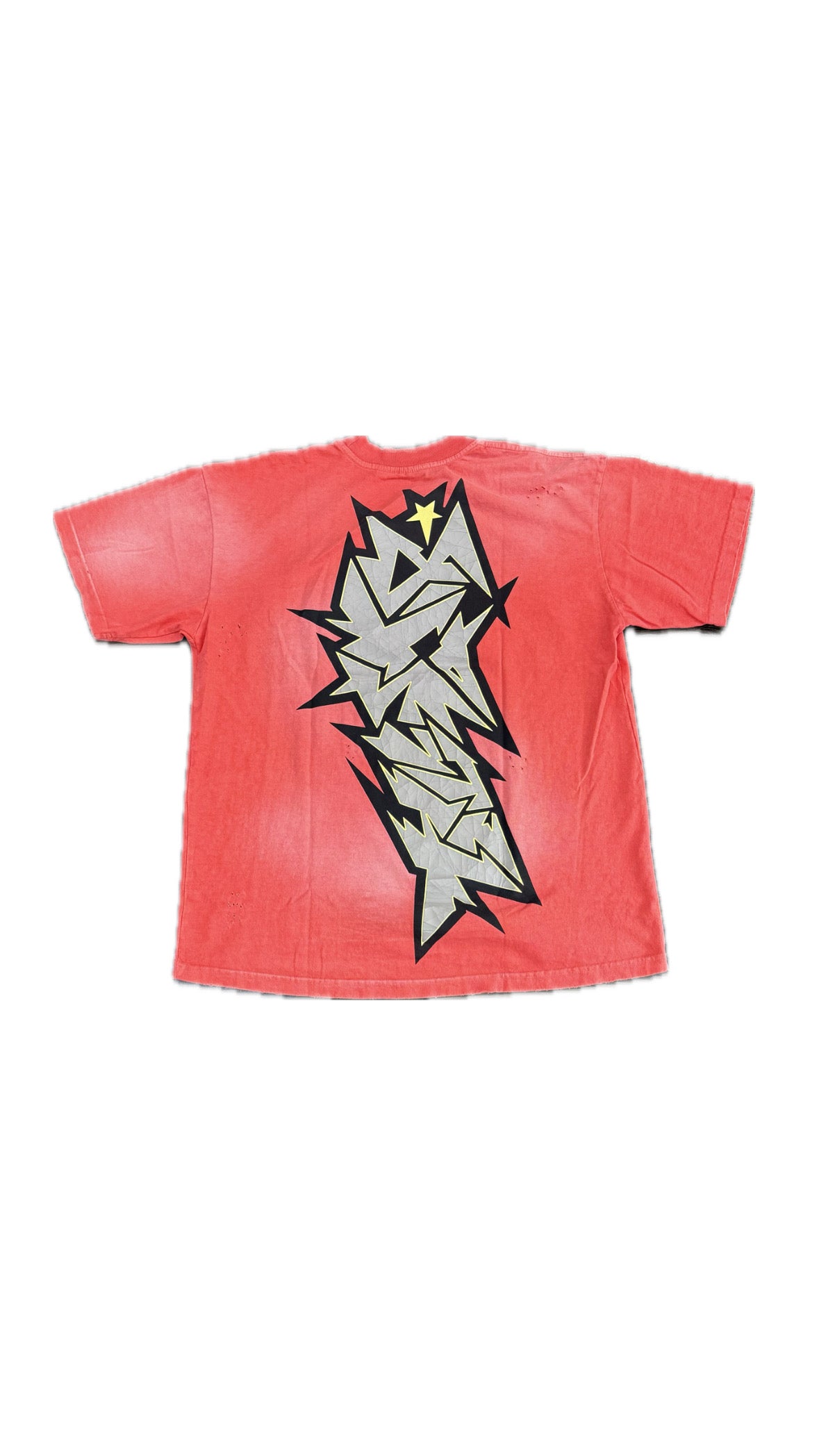 Hellstar Tee Cracked Paint Red