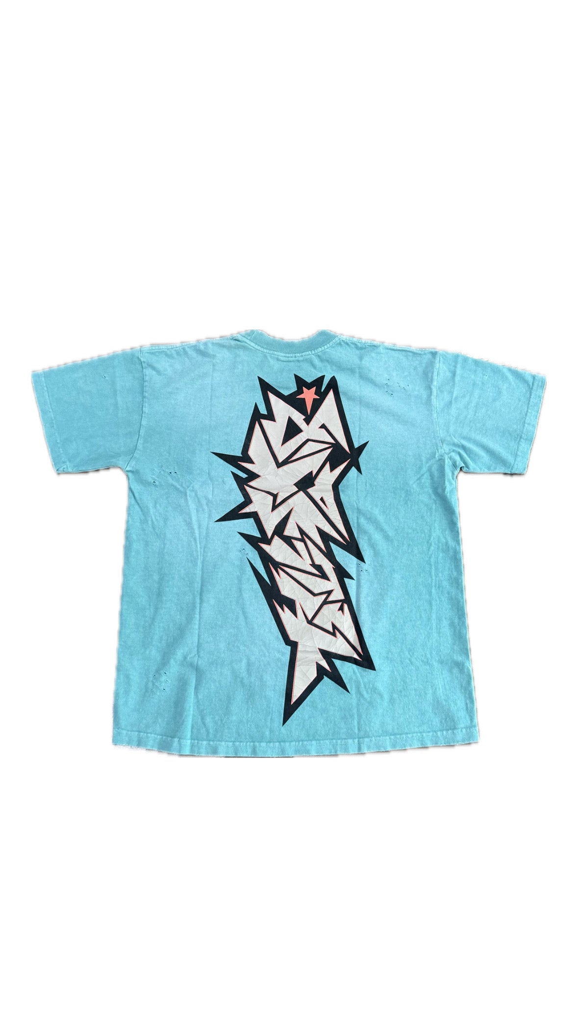 Hellstar Tee Cracked Paint Teal