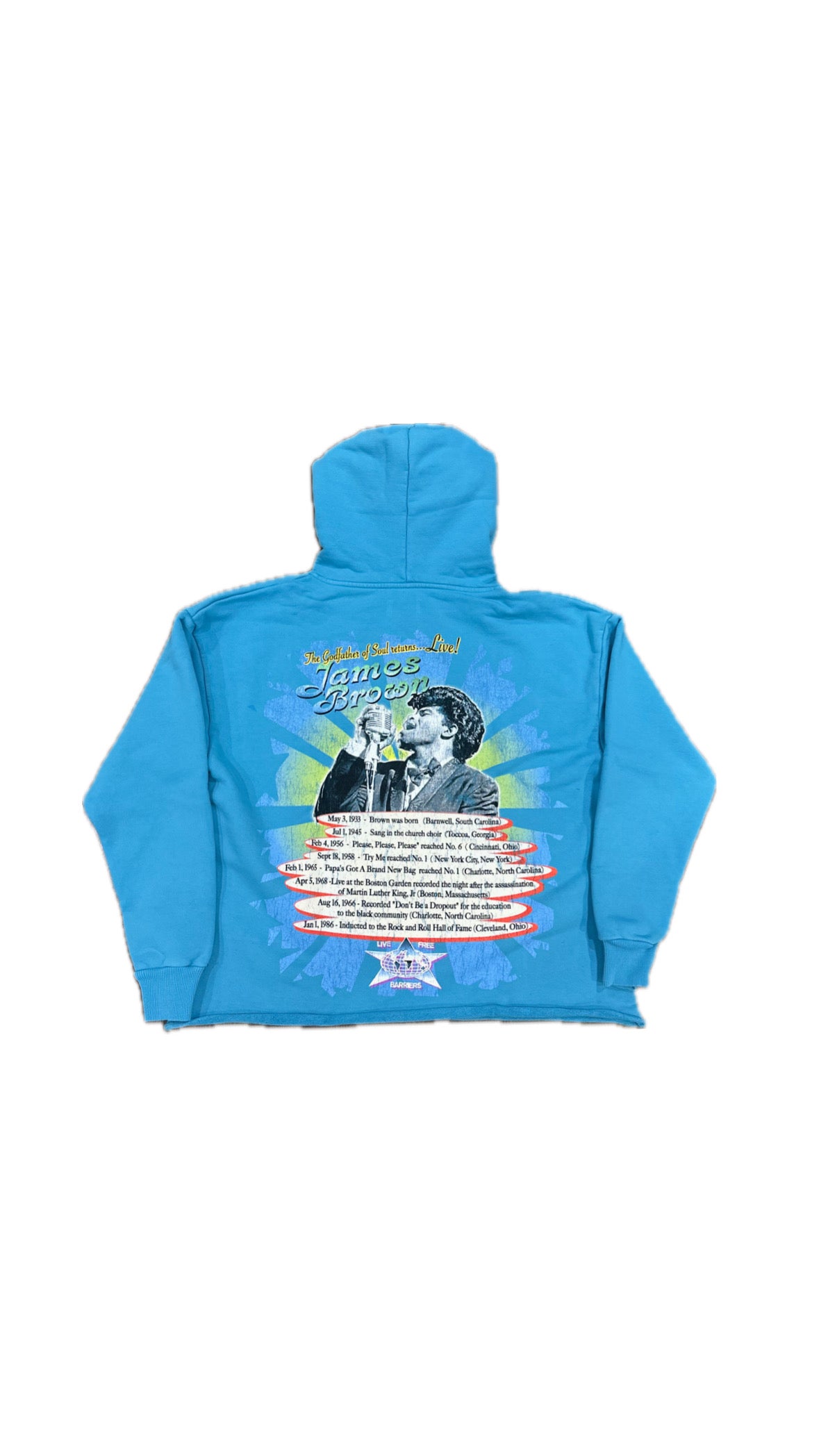 Barriers James Brown Teal Hoodie