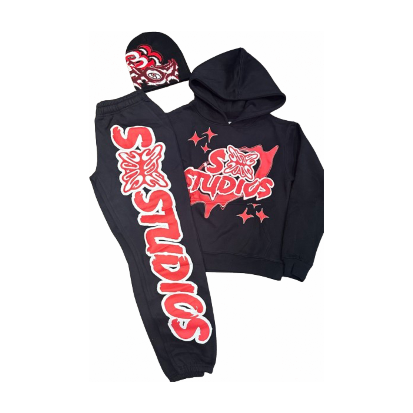 SB Studios Sweatsuit 'Black/Red'